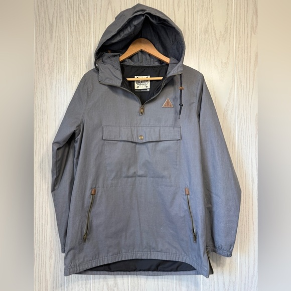 Dravus Limits Charcoal Heather Anorak Pullover Jacket - Size Small - Picture 3 of 4